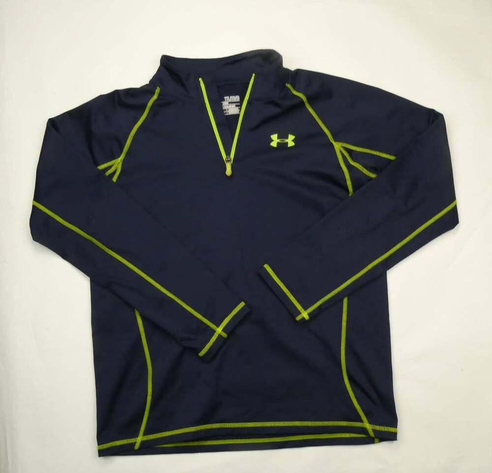 boy's Under Armour coldgear 1/4 zip shirt, XL loose fit, navy